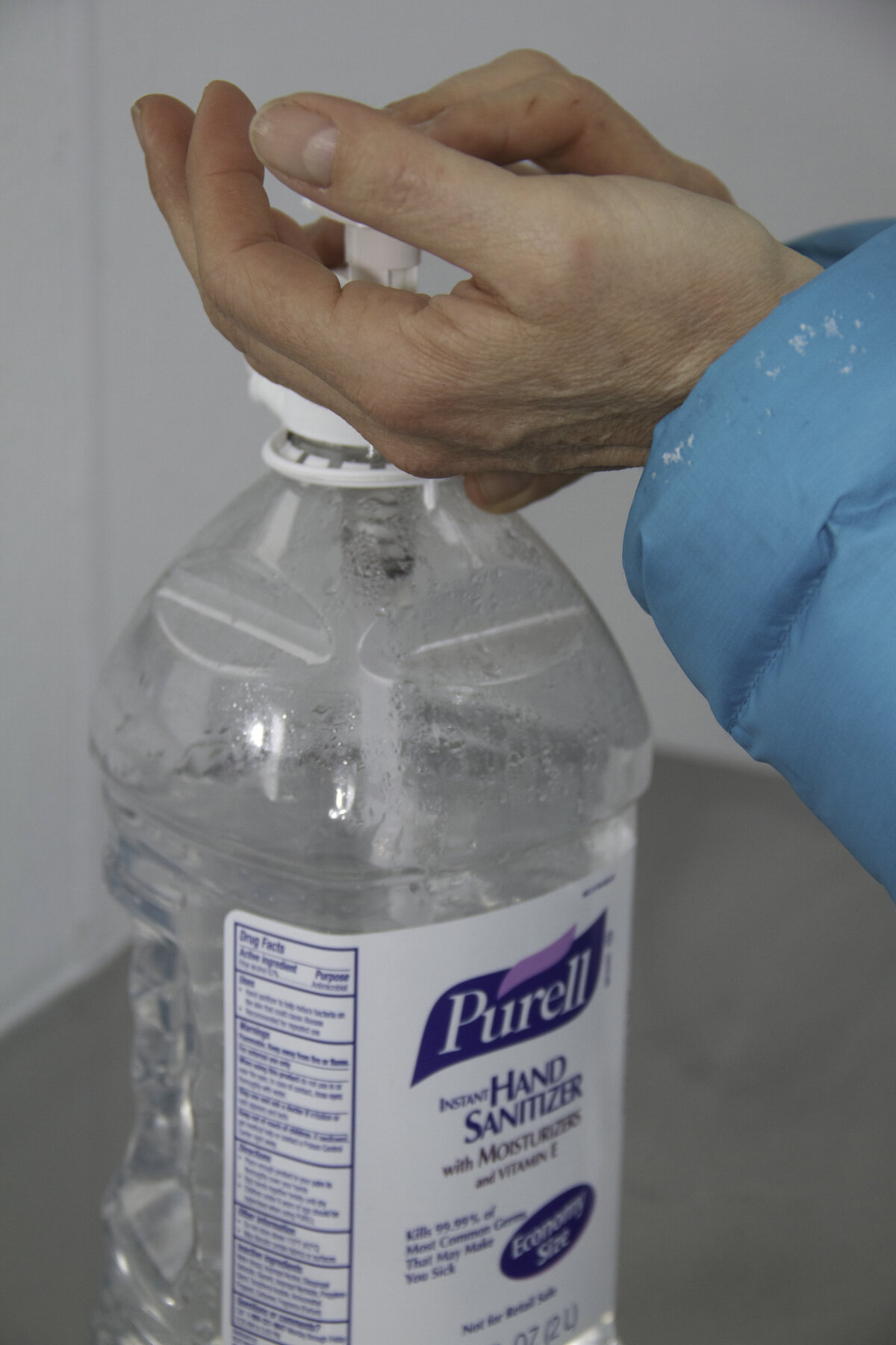 Sanitizing gel is available throughout camp to prevent germs